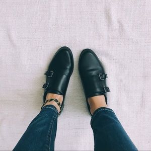 Vegan Leather Monk Strap Shoes